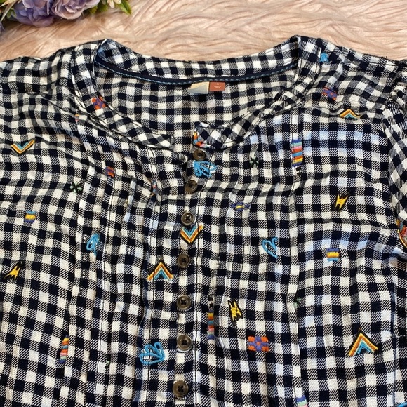 Anthropologie Pilcro Embroidered Gingham Button Down sz S - Picture 4 of 11